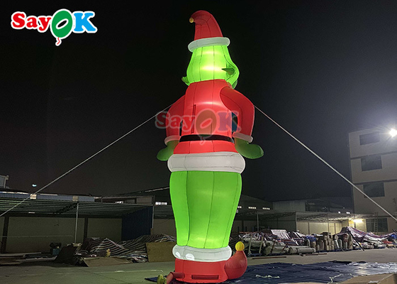 Nhân vật hoạt hình bơm hơi tùy chỉnh Inflable Grinch Balloon Santa Christmas để trang trí