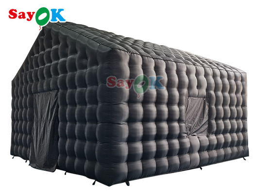 Thương mại Oxford Black Inflatable Cube Party Tent Hộp đêm với máy thổi khí