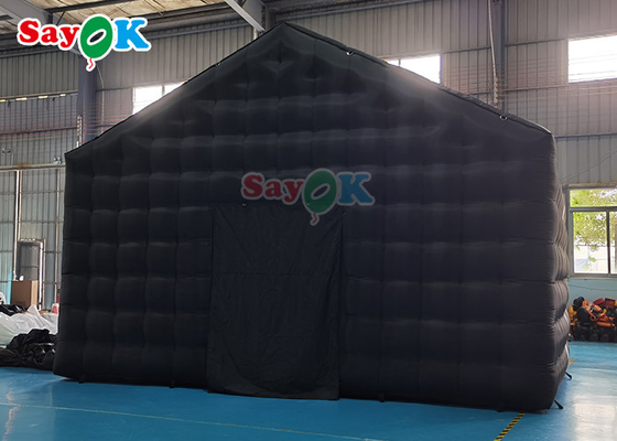 Thương mại Oxford Black Inflatable Cube Party Tent Hộp đêm với máy thổi khí