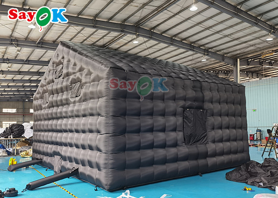 Thương mại Oxford Đen bơm cube bữa tiệc lều đêm câu lạc bộ bơm với máy thổi không khí