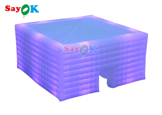 Lều sân cỏ bơm hơi tự động 10x10x5m Lều tiệc Led bơm hơi