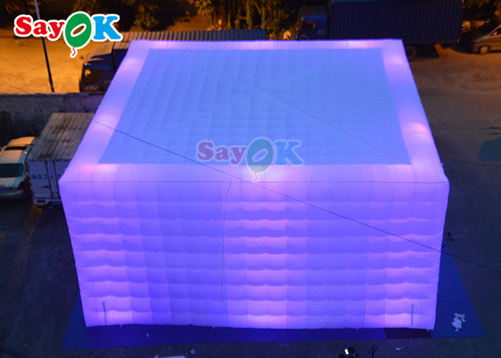 Lều sân cỏ bơm hơi tự động 10x10x5m Lều tiệc Led bơm hơi
