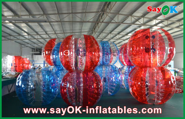 Trò chơi bãi cỏ bơm hơi Clear / Red / Blue Inflatable Soccer Bubble Ball Giant Human Bubble Ball