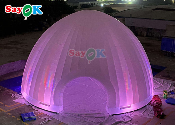 Lều không khí bơm nổi Sự kiện Lều sân bơi bơm nổi Dome Marquee Igloo với đèn LED