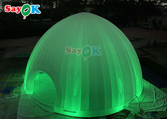 Lều không khí bơm nổi Sự kiện Lều sân bơi bơm nổi Dome Marquee Igloo với đèn LED