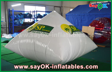 Trắng 0.6mm PVC Inflatable Pyramid Logo In ấn quảng cáo Inflatables
