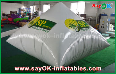 Trắng 0.6mm PVC Inflatable Pyramid Logo In ấn quảng cáo Inflatables