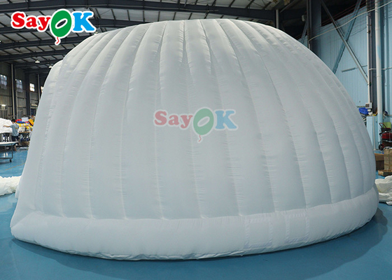 PVC ngoài trời Oxford Lều gia đình bơm lên Panorama Dome Trà cưới trắng Lều bơm lên