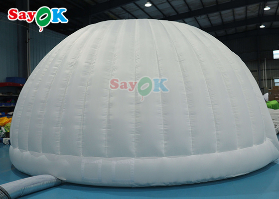 PVC ngoài trời Oxford Lều gia đình bơm lên Panorama Dome Trà cưới trắng Lều bơm lên