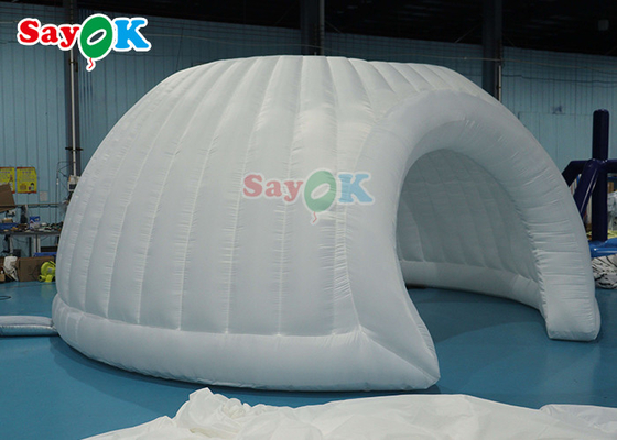 PVC ngoài trời Oxford Lều gia đình bơm lên Panorama Dome Trà cưới trắng Lều bơm lên