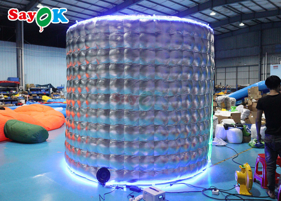 Hình tròn Backdrop 360 Photo Booth Enclosure Inflatable 3x2.7mH