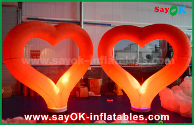 Lãng mạn Red Nylon Inflatable chiếu sáng trang trí hình trái tim cho đám cưới