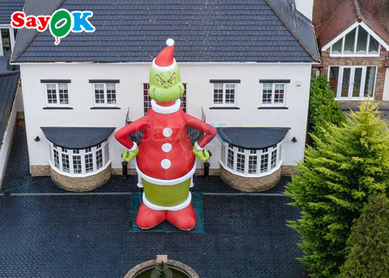 Chân dung nổi bóng khí cầu quảng cáo nổi Grinch 9m 30ft lớn Santa đồ trang trí Giáng sinh phim hoạt hình