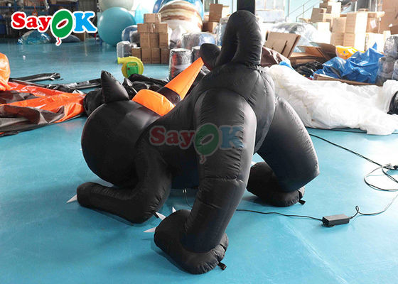 Mô hình động vật hoạt hình Halloween Mèo đen bơm lên trang trí sân Halloween