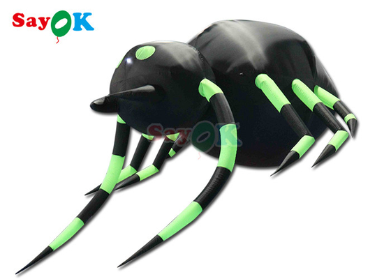 Cây nhện bơm nổi đáng sợ treo trang trí Halloween màu đen và xanh lá cây