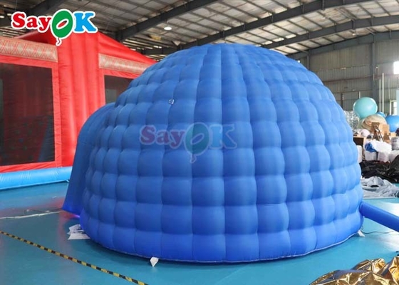 4m Tarpaulin Inflatable Igloo Dome Tent With LED Light Blower Các bữa tiệc quảng cáo