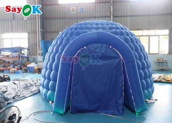 4m Tarpaulin Inflatable Igloo Dome Tent With LED Light Blower Các bữa tiệc quảng cáo