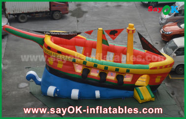 Màu vàng / đỏ / xanh inflatable tàu cướp biển quảng cáo thương mại lâu đài nhà trả lại