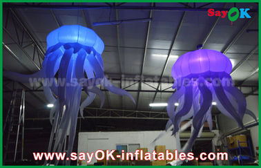 190T Nylon Vải Sứa Inflatable Chiếu Sáng Trang Trí Với Ánh Sáng Led Đảng