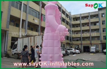 Hồng Oxford vải / PVC Inflatable Robot cho sản phẩm quảng cáo bên ngoài
