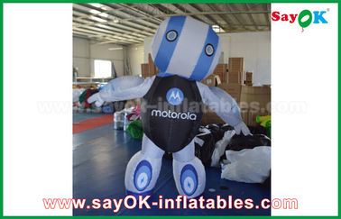 Robot bơm khổng lồ tùy chỉnh 2mH Oxford Robot vải tùy chỉnh sản phẩm bơm màu xanh dương cho quảng cáo