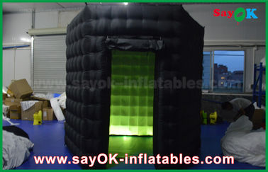 Inflatable Photo Studio 1 Cửa 2,5m Custom Black / White Inflatable Photo Booth With LED Light Vải Oxford