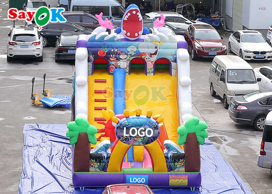 Commercial Inflatable Slide Cartoon Pvc Inflatable Bouncer Slide Trẻ em Nhảy Lâu đài Điểm vui sướng Slide Khóa cản
