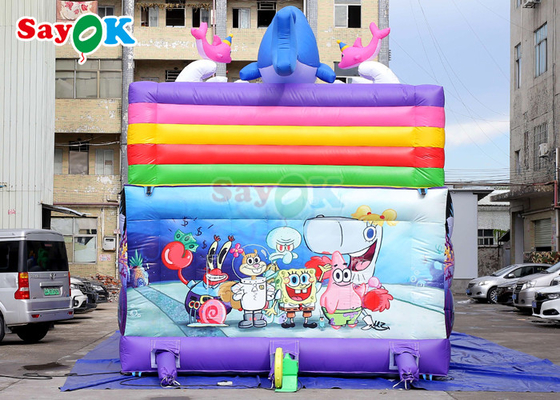 Commercial Inflatable Slide Cartoon Pvc Inflatable Bouncer Slide Trẻ em Nhảy Lâu đài Điểm vui sướng Slide Khóa cản