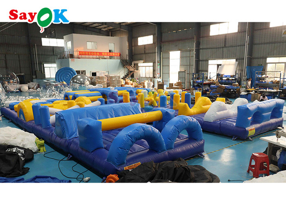 Digital Printing Commercial Bounce House 36ft Kids Land Inflatable Obstacle Course Thiết bị chơi trò chơi