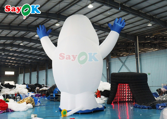 Động vật bơm hơi Giáng sinh Đèn đèn LED Bơm hơi Snow Monster Snowman Airblown Monster Toy Cho trang trí ngoài trời