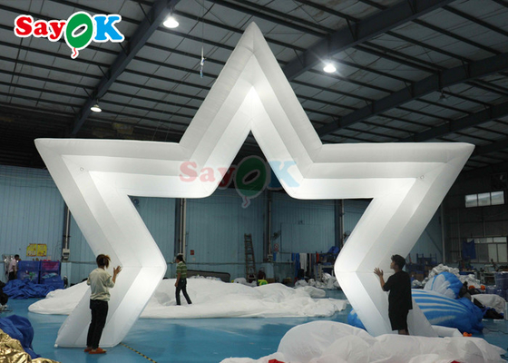 Giant Inflatable Star Arch Led Light Inflatable Star Archway Cho bữa tiệc quảng cáo ngoài trời