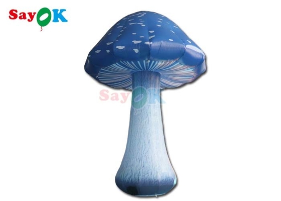 13.1ft Full Printing Inflatable Mushroom Led Light Blue Air Mushroom Thiết kế sự kiện