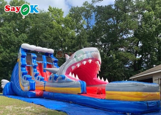 40ft giải trí bơm cá mập slide đôi ngoài trời lớn bơm nước slide
