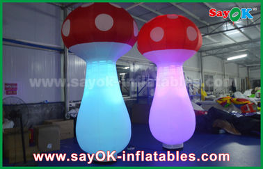 2.5mh trắng 190T Nylon vải Inflatable LED ánh sáng Nấm cho Trang Trí