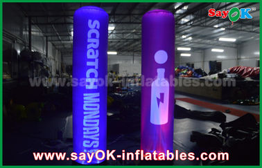 Hồng Inflatable chiếu sáng trang trí / cột bơm hơi với in logo