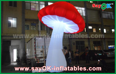 Khổng lồ màu đỏ màu vàng màu tím inflatable chiếu sáng trang trí / inflatable nấm