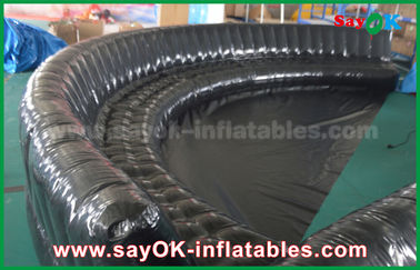Sinh thái thân thiện tùy chỉnh sản phẩm inflatable 6 - 10m đen kín đáo niêm phong 0.6mm PVC inflatable sofa