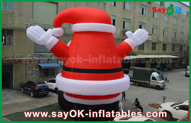 Big đáng yêu ngoài trời Inflatable Santa Claus cho Giáng sinh trang trí