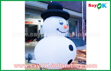 Bền trắng Inflatable Snowman Đối với Đảng / Holiday trang trí