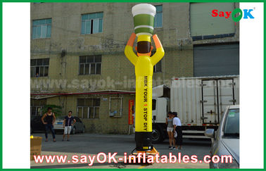 Inflatable Wacky Waving Tube Man Yellow Inflatable Air Dancer Cooker For Advertising, Inflatable Sky Dancer