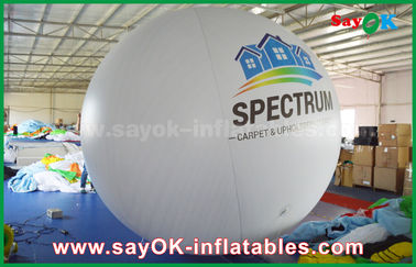 Giant 2m DIA PVC trắng Inflatable Helium Balloon cho quảng cáo ngoài trời