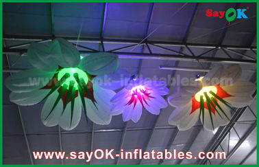 1m Dia Inflatable Treo Lily Hoa Với RGB Chiếu Sáng Trang Trí