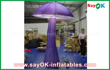 2M tím Inflatable nấm trang trí ánh sáng cho Holiday / Stage