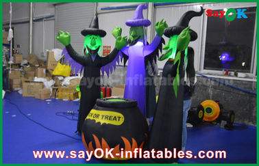 210D Oxford Vải Inflatable Ma Rùng Rợn và Magic Jar với LED Chiếu Sáng cho Halloween