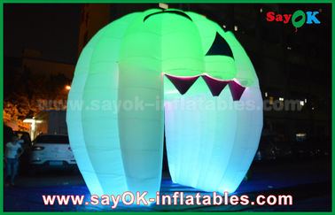Dễ thương Inflatable Trang Trí Kỳ Nghỉ Chiếu Sáng Cửa Ma / Bơm Hơi Lớn Bí Ngô