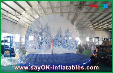 3 m Dia Inflatable Trang Trí Kỳ Nghỉ / Trong Suốt Inflatable Chrismas Quả Cầu Tuyết cho Quảng Cáo
