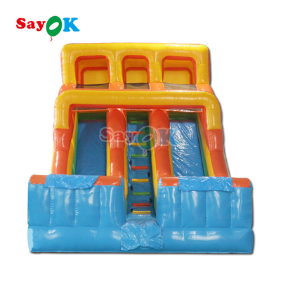 Outdoor Inflatable Slide Đơn giản PVC Inflatable Bouncer Slide Blow Up Commercial Slide Với ao cho trẻ em