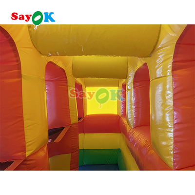 Outdoor Inflatable Slide Đơn giản PVC Inflatable Bouncer Slide Blow Up Commercial Slide Với ao cho trẻ em