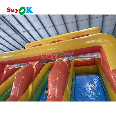 Outdoor Inflatable Slide Đơn giản PVC Inflatable Bouncer Slide Blow Up Commercial Slide Với ao cho trẻ em