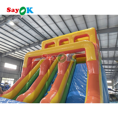 Outdoor Inflatable Slide Đơn giản PVC Inflatable Bouncer Slide Blow Up Commercial Slide Với ao cho trẻ em